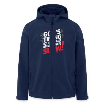VIEL GLÜCK - Recycelte Männer Softshell-Jacke von Stanley/Stella - Navy - Vorne - AI Model Male 185 light (185cm)