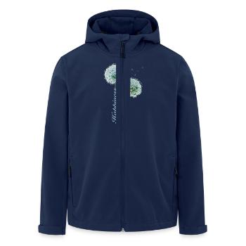 Dandelion Happiness and Love Inspirational Design - Men’s Recycled Softshell Jacket by Stanley/Stella - navy - Front - AI Model Male 185 light (185cm)