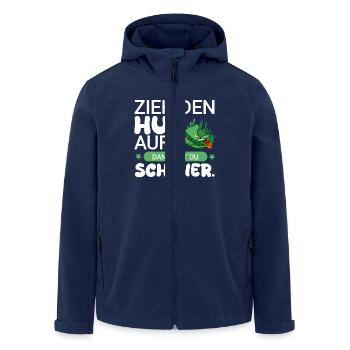 Chapeau avec un beau dicton - Veste softshell homme en polyester recyclé Stanley/Stella - marine - Devant - AI Model Male 185 light (185cm)
