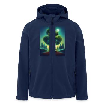 Plant trees and save the planet - Men’s Recycled Softshell Jacket by Stanley/Stella - navy - Front - AI Model Male 185 light (185cm)