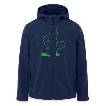 Cactus Owl Sitting Cacti Night Bird Cute Cute - Men’s Recycled Softshell Jacket by Stanley/Stella - navy - Front - AI Model Male 185 light (185cm)