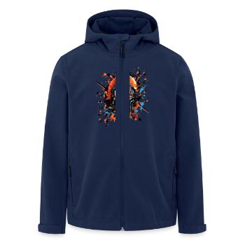 Icône du casque Spartan - Veste softshell homme en polyester recyclé Stanley/Stella - marine - Devant - AI Model Male 185 light (185cm)
