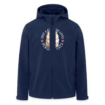 Just A Girl Who Loves Persian Cats Cat Kitten Moth - Men’s Recycled Softshell Jacket by Stanley/Stella - navy - Front - AI Model Male 185 light (185cm)