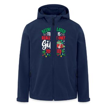 Being Related To Me Is Really The Only Gift You Ne - Recycelte Männer Softshell-Jacke von Stanley/Stella - Navy - Vorne - AI Model Male 185 light (185cm)