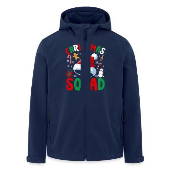 Christmas Squad Elf Santa - Men’s Recycled Softshell Jacket by Stanley/Stella - navy - Front - AI Model Male 185 light (185cm)