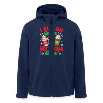 I Run On Coffee And Christmas Cheer Caffinate Spir - Men’s Recycled Softshell Jacket by Stanley/Stella - navy - Front - AI Model Male 185 light (185cm)