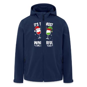 C’est la période la plus viticole de l’année Santa C - Veste softshell homme en polyester recyclé Stanley/Stella - marine - Devant - AI Model Male 185 light (185cm)