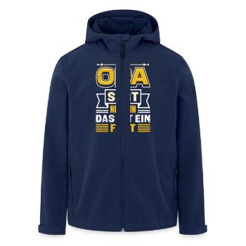 OPA SAGT NIE NEIN DAS IST EIN FAKT Lustiges - Recycelte Männer Softshell-Jacke von Stanley/Stella - Navy - Vorne - AI Model Male 185 light (185cm)