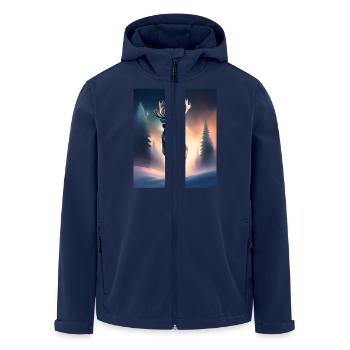 Majestic reindeer - Men’s Recycled Softshell Jacket by Stanley/Stella - navy - Front - AI Model Male 185 light (185cm)
