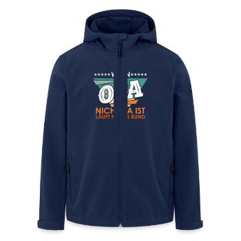 Großvater WENN OPA NICHT DA IST LÄUFT NICHTS RUND - Recycelte Männer Softshell-Jacke von Stanley/Stella - Navy - Vorne - AI Model Male 185 light (185cm)