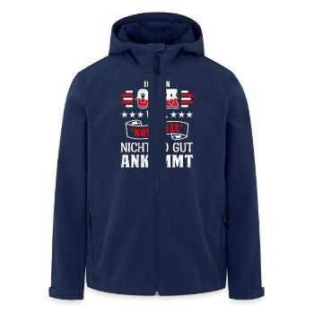 Opi BIN OPA WEIL KOMPLIZE NICHT SO GUT ANKOMMT - Recycelte Männer Softshell-Jacke von Stanley/Stella - Navy - Vorne - AI Model Male 185 light (185cm)
