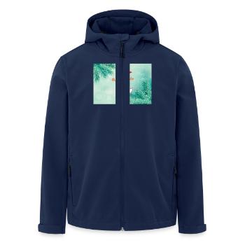Christmas duck in festive sweater Christmas - Men’s Recycled Softshell Jacket by Stanley/Stella - navy - Front - AI Model Male 185 light (185cm)