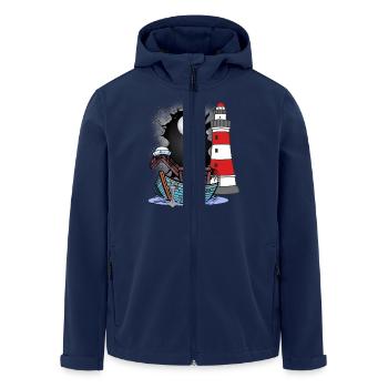 Seahorse Adventure Travel Boat Kids Child Horse - Men’s Recycled Softshell Jacket by Stanley/Stella - navy - Front - AI Model Male 185 light (185cm)