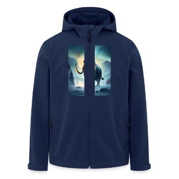 Gruseliges böses Mammut - Recycelte Männer Softshell-Jacke von Stanley/Stella - Navy - Vorne - AI Model Male 185 light (185cm)