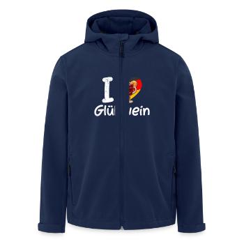 Glühwein Liebhaber ICH LIEBE GLÜHWEIN Lustiges - Recycelte Männer Softshell-Jacke von Stanley/Stella - Navy - Vorne - AI Model Male 185 light (185cm)