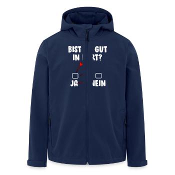 Dart Spieler BIST DU GUT IN DART? JA NEIN Lustiges - Recycelte Männer Softshell-Jacke von Stanley/Stella - Navy - Vorne - AI Model Male 185 light (185cm)