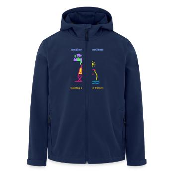 Angler für Autismus sorgen für eine bessere Zukunft - Recycelte Männer Softshell-Jacke von Stanley/Stella - Navy - Vorne - AI Model Male 185 light (185cm)