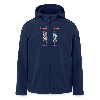 Cast Your Line Share the Love Autism Awareness - Men’s Recycled Softshell Jacket by Stanley/Stella - navy - Front - AI Model Male 185 light (185cm)