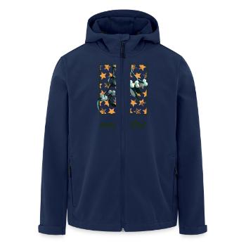 Flora and fauna Mistletoe plants - Men’s Recycled Softshell Jacket by Stanley/Stella - navy - Front - AI Model Male 185 light (185cm)