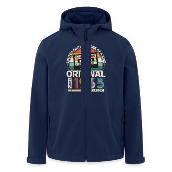 Original 1965 Vintage Cadeau d’anniversaire Rétro - Veste softshell homme en polyester recyclé Stanley/Stella - marine - Devant - AI Model Male 185 light (185cm)