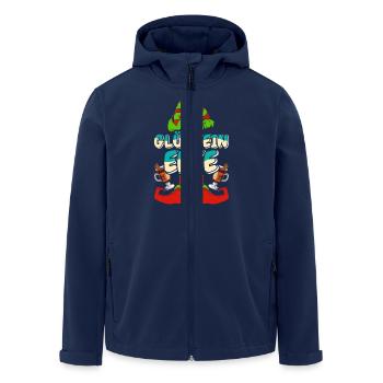 Weihnachtsmarkt GLÜHWEIN ELFE Lustiges Weihnachts - Recycelte Männer Softshell-Jacke von Stanley/Stella - Navy - Vorne - AI Model Male 185 light (185cm)