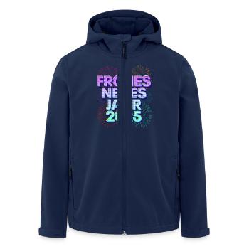Silvester HAPPY NEW YEAR 2025 Silvester Party - Recycelte Männer Softshell-Jacke von Stanley/Stella - Navy - Vorne - AI Model Male 185 light (185cm)
