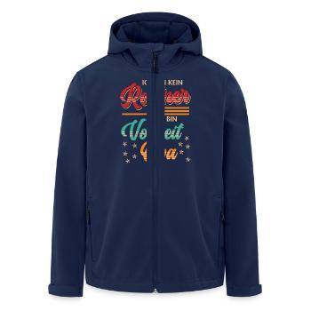 Großvater BIN KEIN RENTNER BIN VOLLZEIT OPA - Recycelte Männer Softshell-Jacke von Stanley/Stella - Navy - Vorne - AI Model Male 185 light (185cm)
