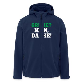 Grüne nein Danke! - Recycelte Männer Softshell-Jacke von Stanley/Stella - Navy - Vorne - AI Model Male 185 light (185cm)