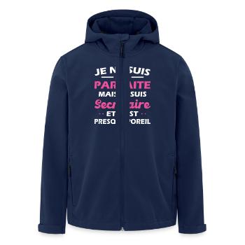 Nicht perfekt, aber ich bin Sekretärin Frau Geschenk - Recycelte Männer Softshell-Jacke von Stanley/Stella - Navy - Vorne - AI Model Male 185 light (185cm)
