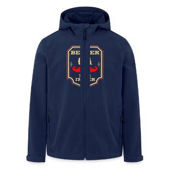 Besten Opa der Welt Auszeichnung - Recycelte Männer Softshell-Jacke von Stanley/Stella - Navy - Vorne - AI Model Male 185 light (185cm)