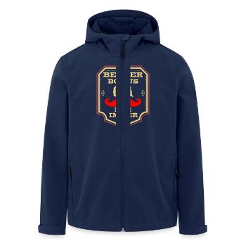 Auszeichung für den Besten Bonus Opa der Welt - Recycelte Männer Softshell-Jacke von Stanley/Stella - Navy - Vorne - AI Model Male 185 light (185cm)