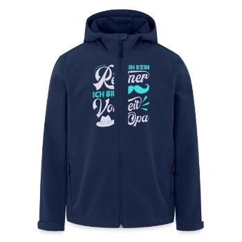 Großvater BIN KEIN RENTNER BIN VOLLZEIT OPA Lustig - Recycelte Männer Softshell-Jacke von Stanley/Stella - Navy - Vorne - AI Model Male 185 light (185cm)