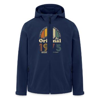Original 1975 50th Anniversary Vintage Gift - Men’s Recycled Softshell Jacket by Stanley/Stella - navy - Front - AI Model Male 185 light (185cm)