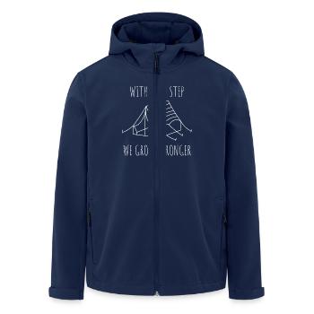 With Each Step We Grow Stronger Scout Adventure - Men’s Recycled Softshell Jacket by Stanley/Stella - navy - Front - AI Model Male 185 light (185cm)