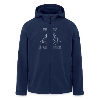Happiest When Outdoors with Scouts Nature - Men’s Recycled Softshell Jacket by Stanley/Stella - navy - Front - AI Model Male 185 light (185cm)