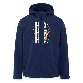 ho ho ho - Weihnachtshemd - schaf spruch - Recycelte Männer Softshell-Jacke von Stanley/Stella - Navy - Vorne - AI Model Male 185 light (185cm)