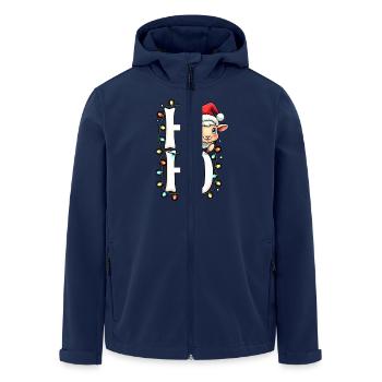 ho hoho - schaf spruch - Weihnachtshemd - Recycelte Männer Softshell-Jacke von Stanley/Stella - Navy - Vorne - AI Model Male 185 light (185cm)
