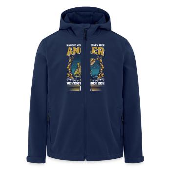 Opi MANCHE MENSCHEN NENNEN MICH ANGLER BIN OPA - Recycelte Männer Softshell-Jacke von Stanley/Stella - Navy - Vorne - AI Model Male 185 light (185cm)