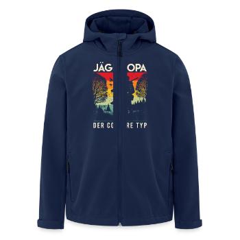 JÄGER OPA DER COOLERE TYP Lustiges Großvater - Recycelte Männer Softshell-Jacke von Stanley/Stella - Navy - Vorne - AI Model Male 185 light (185cm)