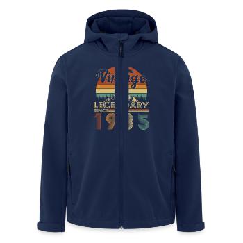 Original 1935 Vintage Retro Geburtstagsgeschenk - Recycelte Männer Softshell-Jacke von Stanley/Stella - Navy - Vorne - AI Model Male 185 light (185cm)