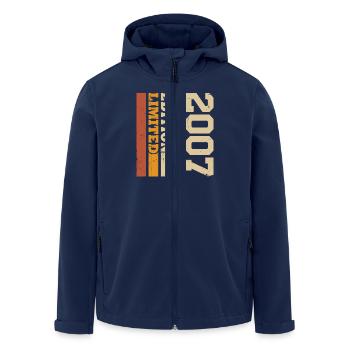 Original 2007 Vintage Retro Geburtstagsgeschenk - Recycelte Männer Softshell-Jacke von Stanley/Stella - Navy - Vorne - AI Model Male 185 light (185cm)