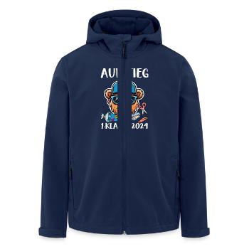 Aufstieg 1. Klasse 2024 Schulstart Erstklässler - Recycelte Männer Softshell-Jacke von Stanley/Stella - Navy - Vorne - AI Model Male 185 light (185cm)