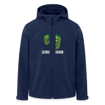 Lecker Bierchen Bierliebhaber Hopfen Bier - Recycelte Männer Softshell-Jacke von Stanley/Stella - Navy - Vorne - AI Model Male 185 light (185cm)