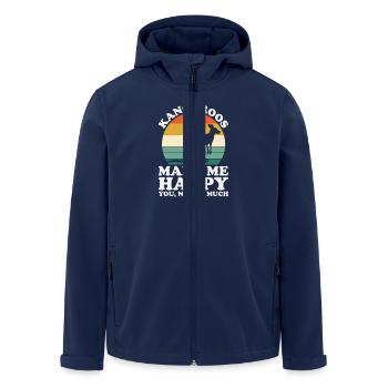 Les kangourous me rendent heureux Kangourou drôle - Veste softshell homme en polyester recyclé Stanley/Stella - marine - Devant - AI Model Male 185 light (185cm)