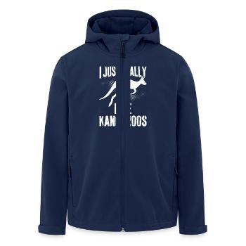 J’aime vraiment les kangourous - Funny Kangaroo - Veste softshell homme en polyester recyclé Stanley/Stella - marine - Devant - AI Model Male 185 light (185cm)