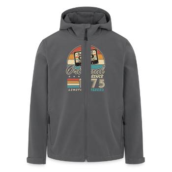 Original Since 1975 Vintage Gift Birthday - Men’s Recycled Softshell Jacket by Stanley/Stella - anthracite - Front - AI Model Male 185 light (185cm)
