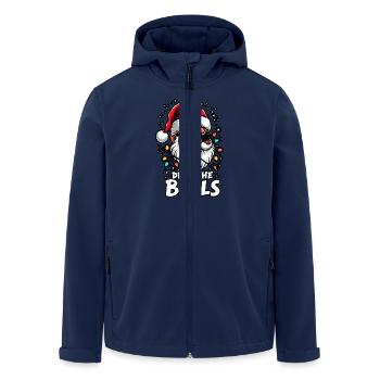 Basketball Im Weihnachtsmannkostüm-Deck The Balls - Recycelte Männer Softshell-Jacke von Stanley/Stella - Navy - Vorne - AI Model Male 185 light (185cm)