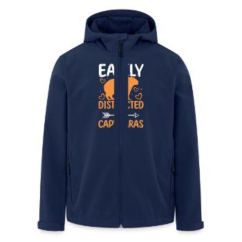 Capybara - Veste softshell homme en polyester recyclé Stanley/Stella - marine - Devant - AI Model Male 185 light (185cm)