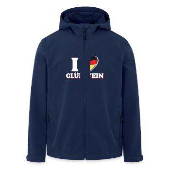 Weihnachtsmarkt I LOVE GLÜHWEIN Deutschland - Recycelte Männer Softshell-Jacke von Stanley/Stella - Navy - Vorne - AI Model Male 185 light (185cm)