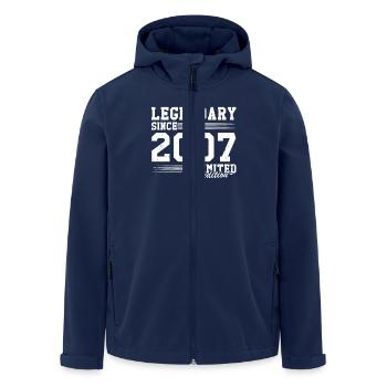 Legendary Since 2007 Vintage Birthday Gift - Men’s Recycled Softshell Jacket by Stanley/Stella - navy - Front - AI Model Male 185 light (185cm)